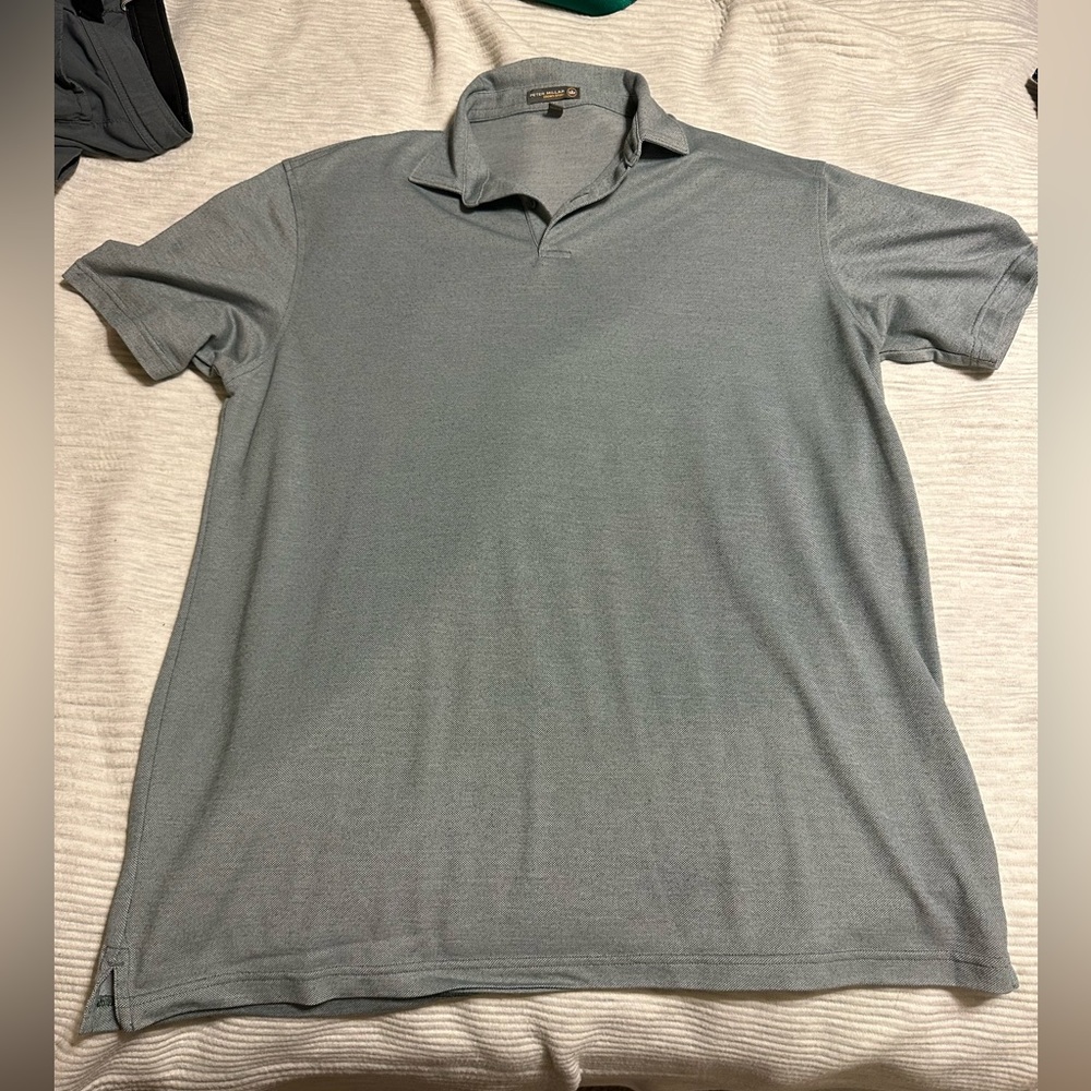Peter Millar Crown Sport Men’s Size L Polo Green